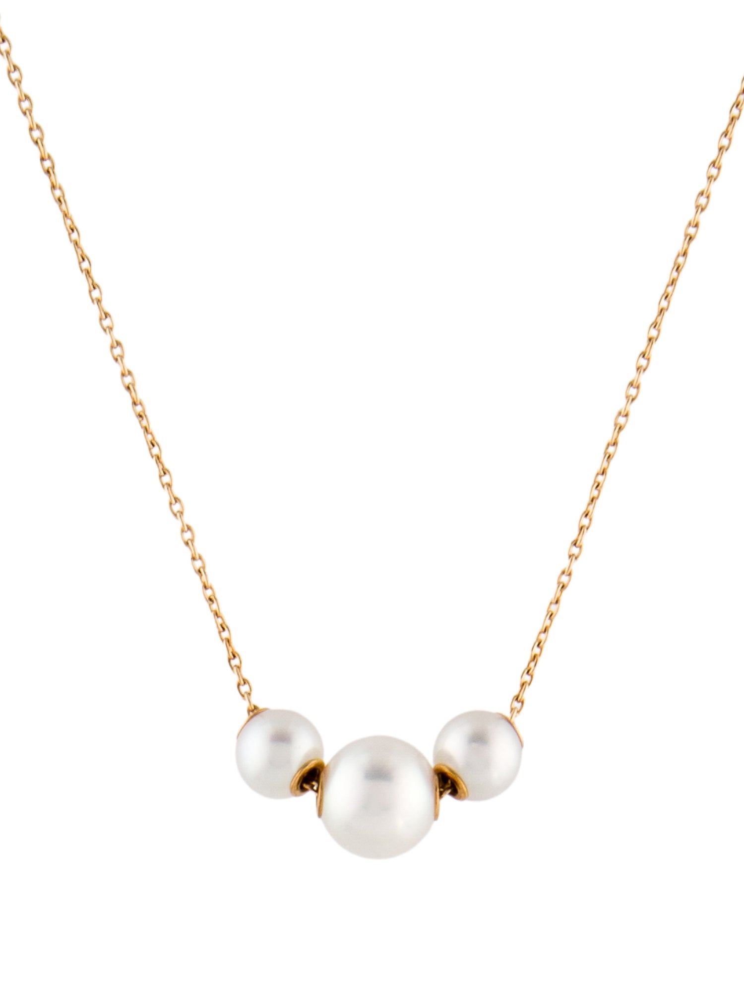 Mikimoto 18K Pearl Adjustable Pendant Necklace
