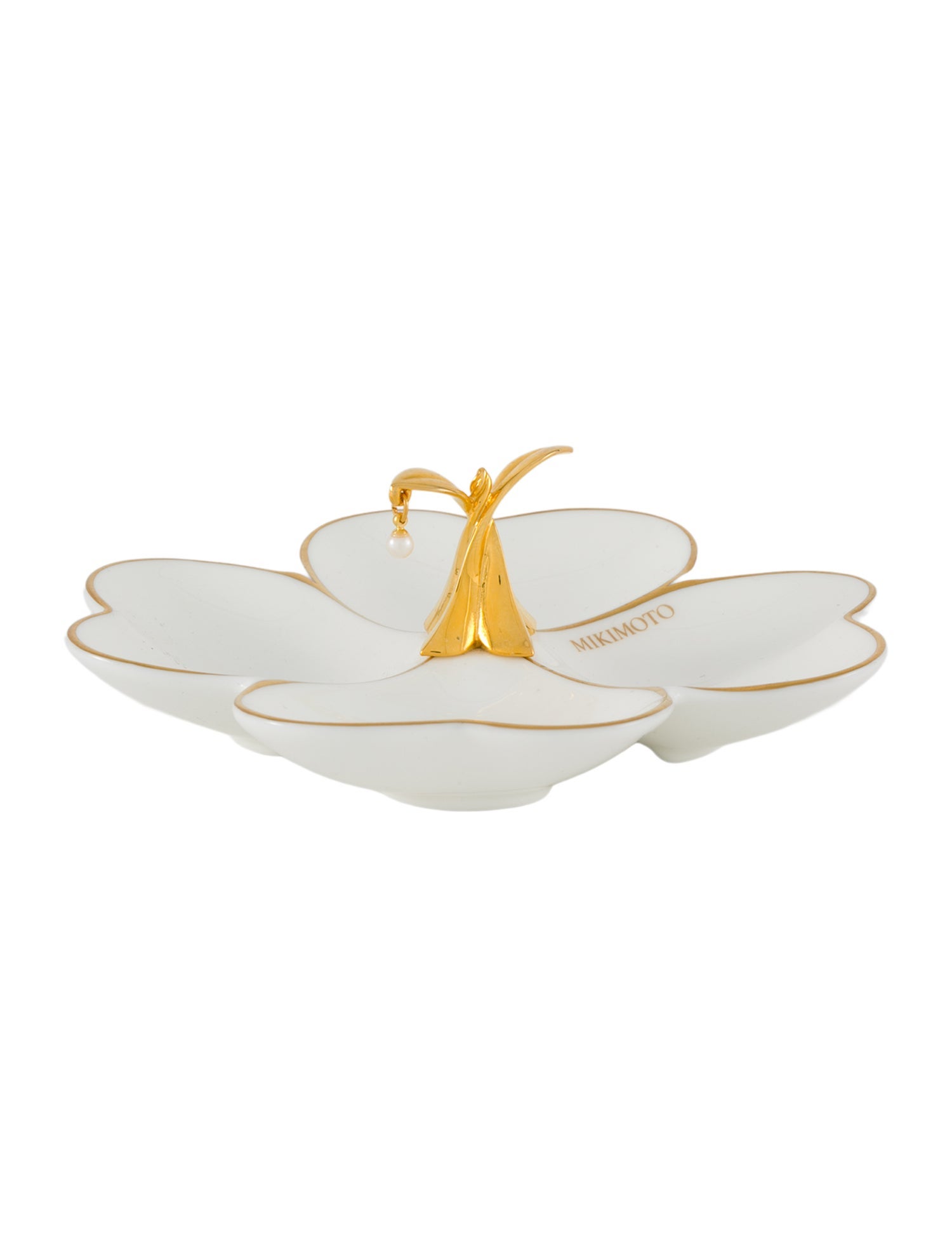Mikimoto Pearl-Embellished Shamrock Trinket Dish