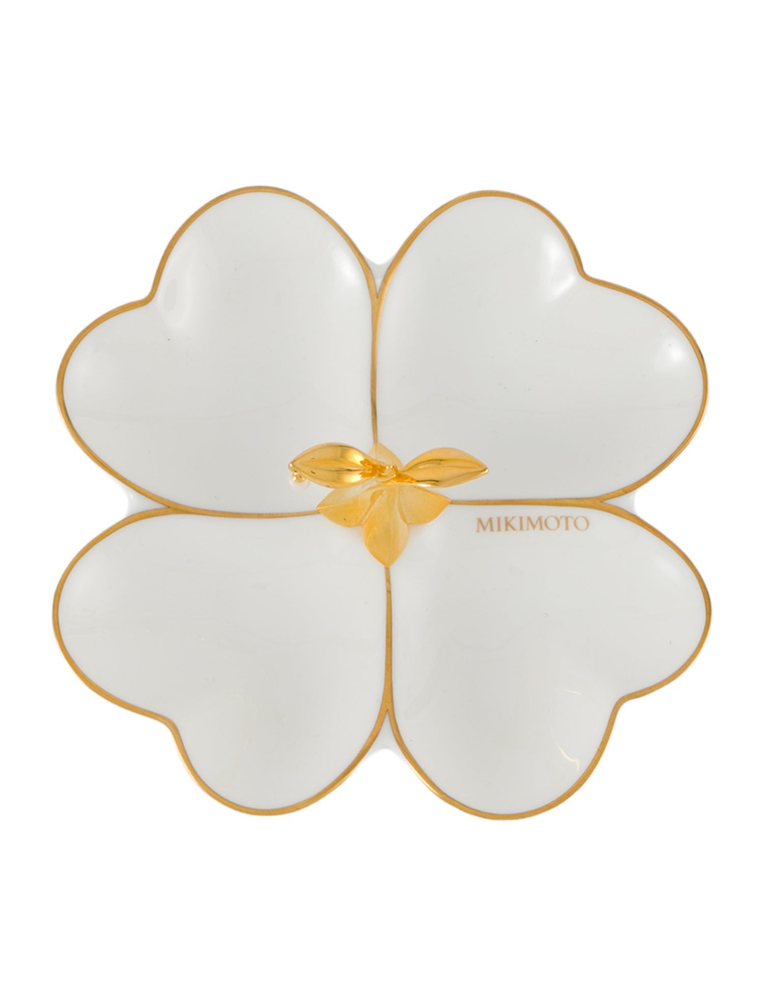 Mikimoto Pearl-Embellished Shamrock Trinket Dish