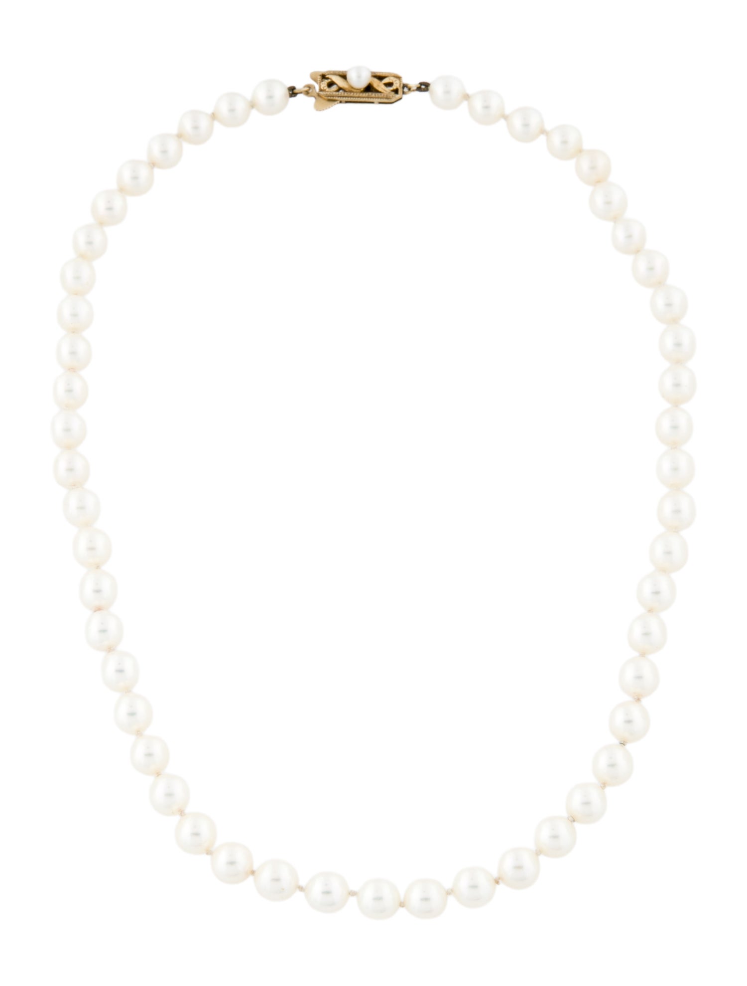 Mikimoto Vintage 14K Pearl Strand Necklace