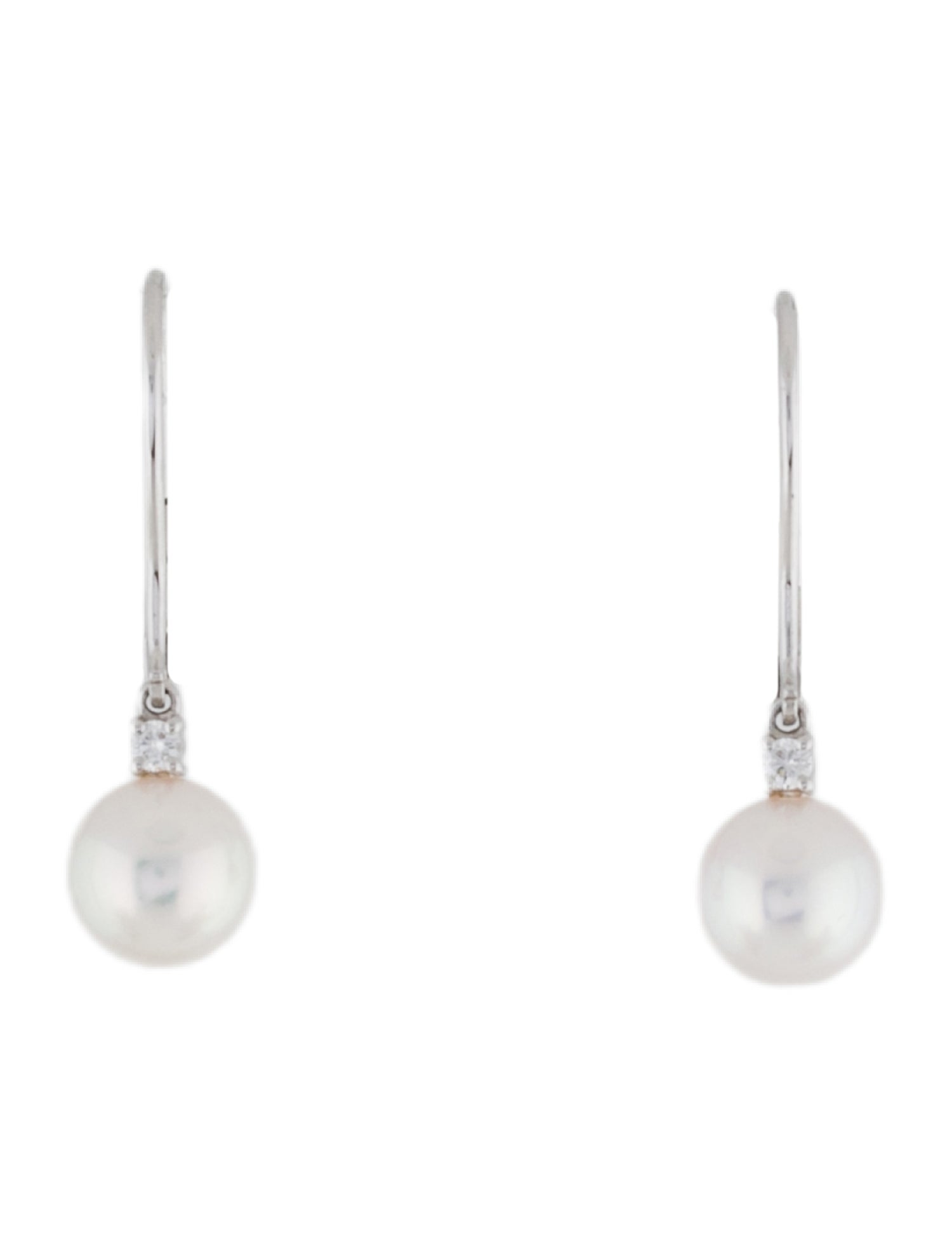 Mikimoto 18k Akoya Pearl & Diamond Earclip Earrings