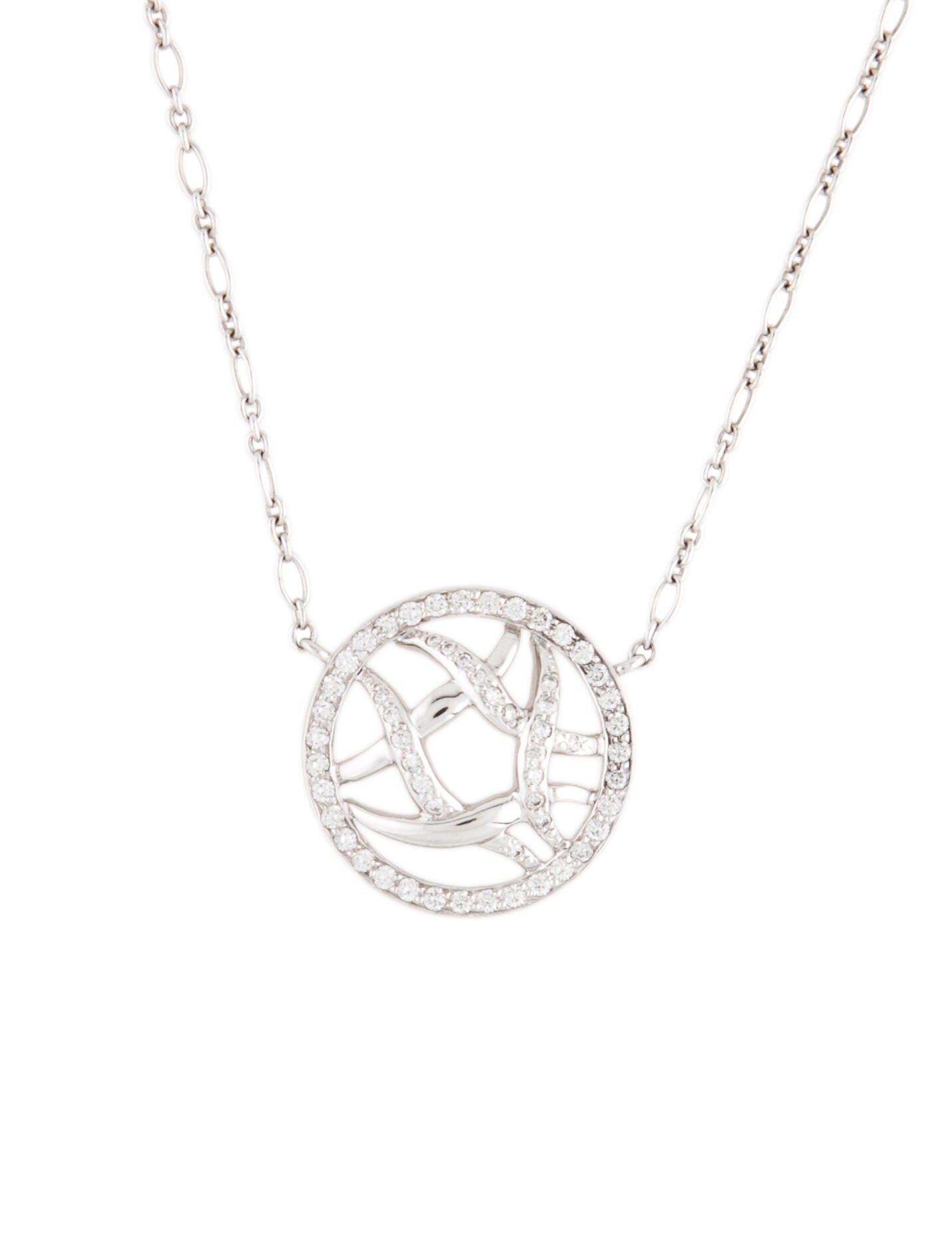 Mimi So 18K Diamond Pendant Necklace 18K White Gold Pendant Necklace