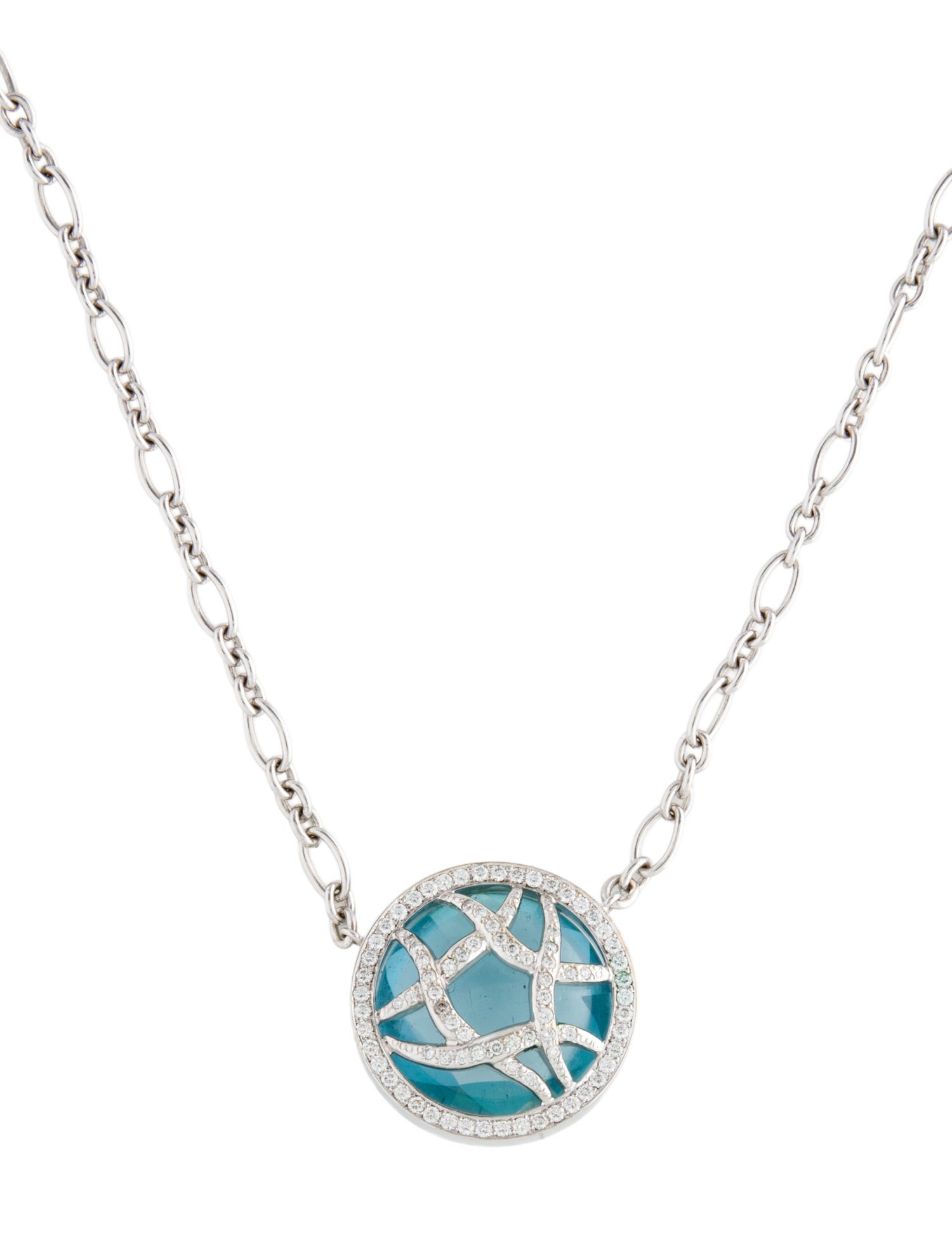 Mimi So 18K Aquamarine & Diamond Pendant Necklace