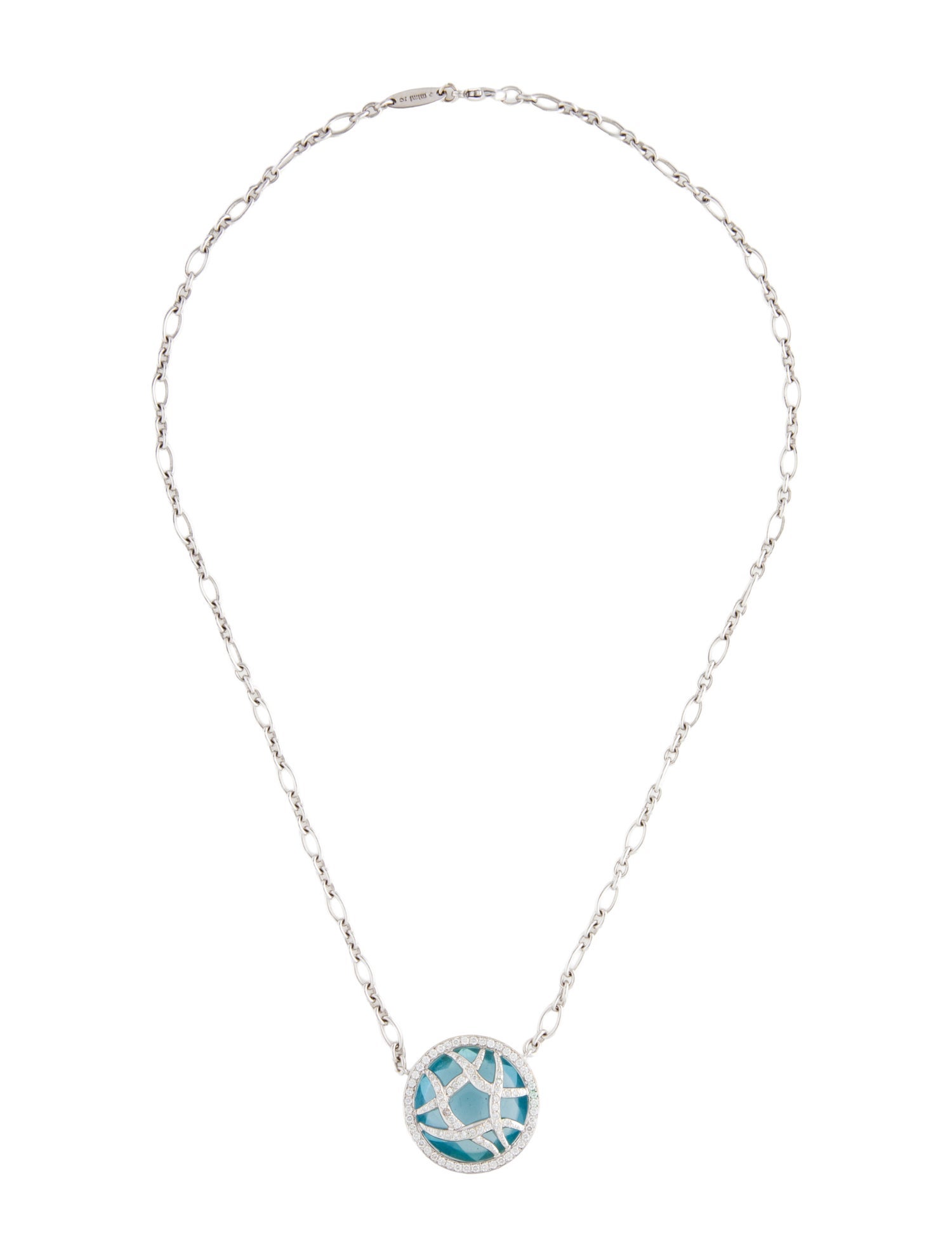 Mimi So 18K Aquamarine & Diamond Pendant Necklace