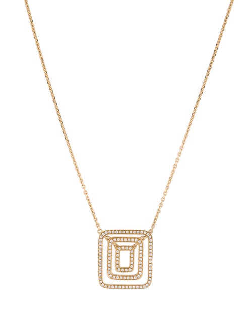Mimi So 18K Diamond Small Piece Square Swing Necklace