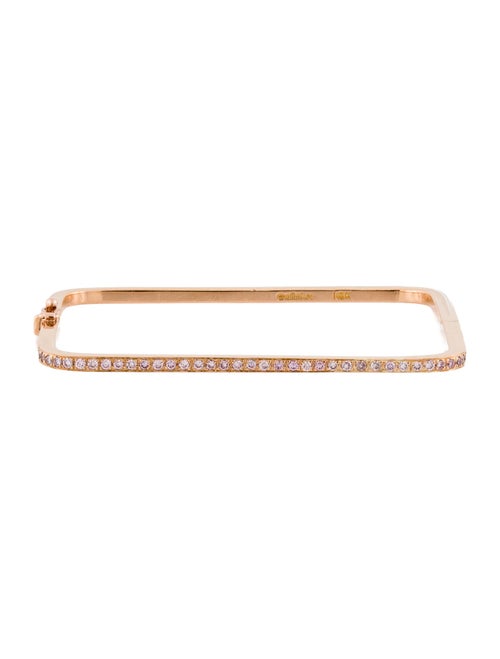 Mimi So 18K Pink Diamond Square Piece Eternity Bangle