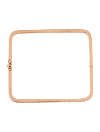 Mimi So 18K Pink Diamond Square Piece Eternity Bangle