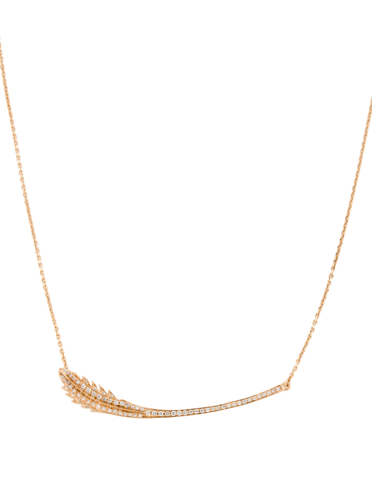 Mimi So 18K Diamond Phoenix Feather Pendant Necklace