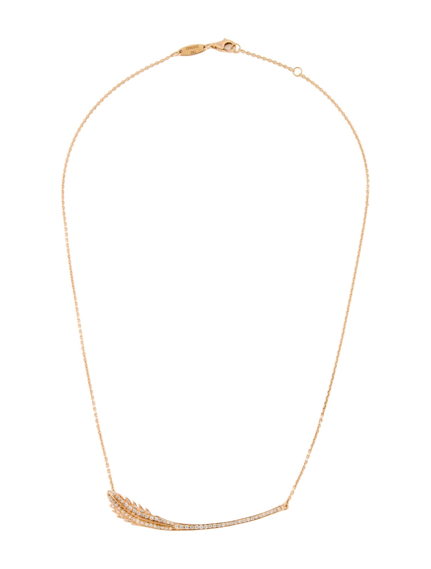 Mimi So 18K Diamond Phoenix Feather Pendant Necklace