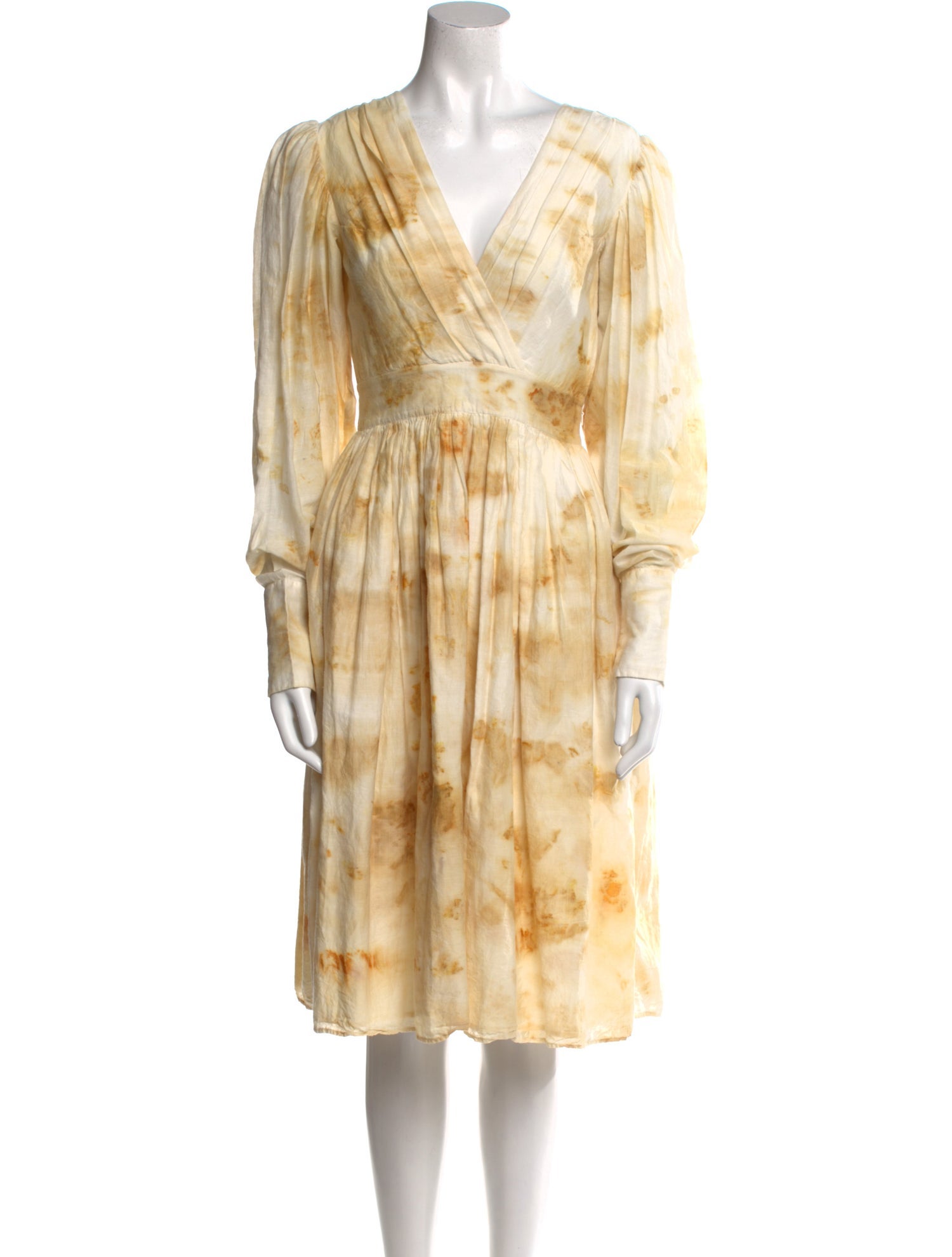 Mimi Prober Tie-Dye Print Midi Length Dress