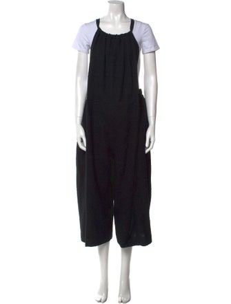 Mina Perhonen Wool Scoop Neck Jumpsuit