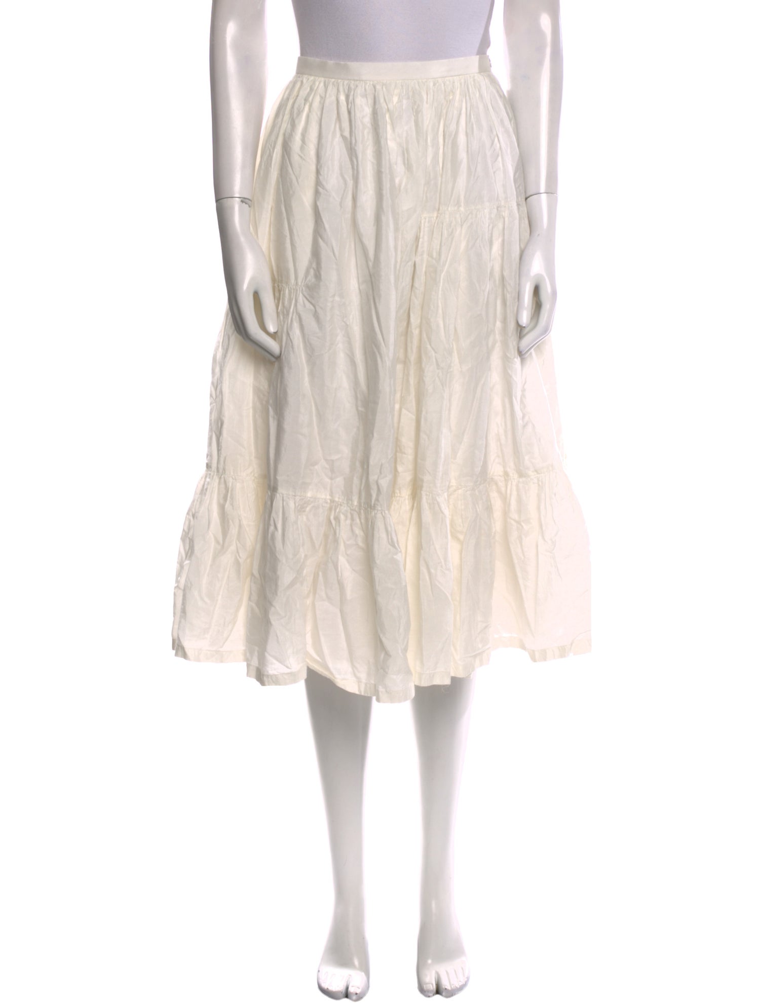 Mina Perhonen Silk Midi Length Skirt