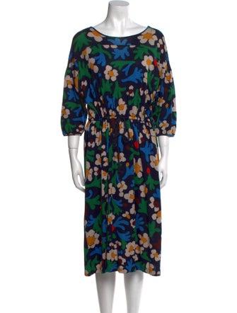 Mina Perhonen Virgin Wool Midi Length Dress