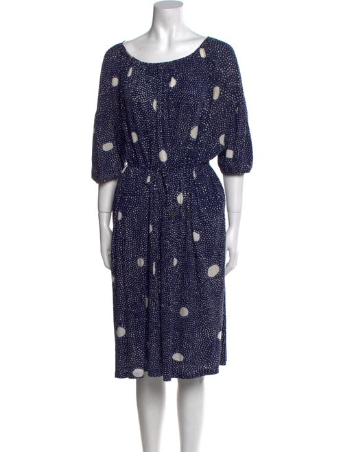 Mina Perhonen Polka Dot Print Knee-Length Dress