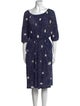 Mina Perhonen Polka Dot Print Knee-Length Dress
