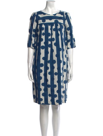 Mina Perhonen Printed Knee-Length Dress