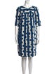 Mina Perhonen Printed Knee-Length Dress