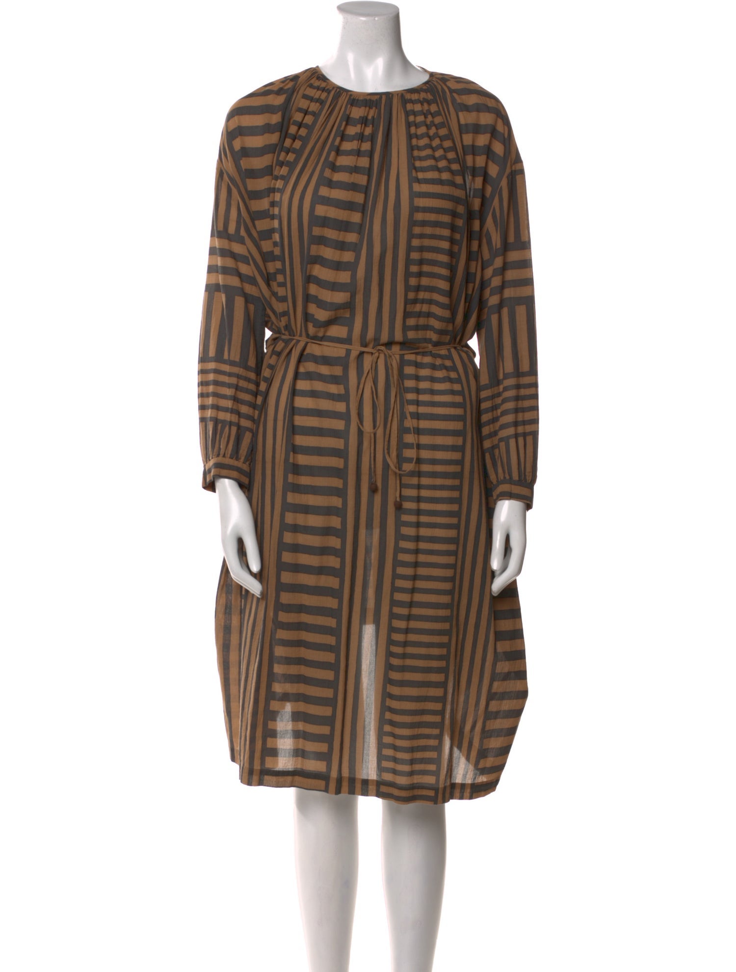 Mina Perhonen Striped Midi Length Dress