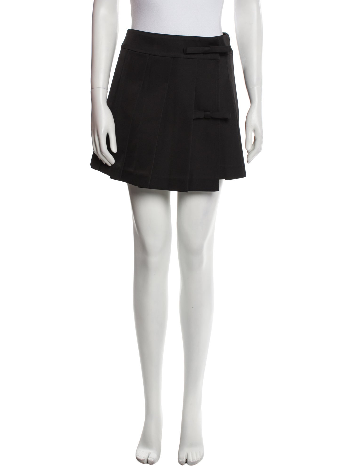 Ming Ma Pleated Accents Mini Skirt