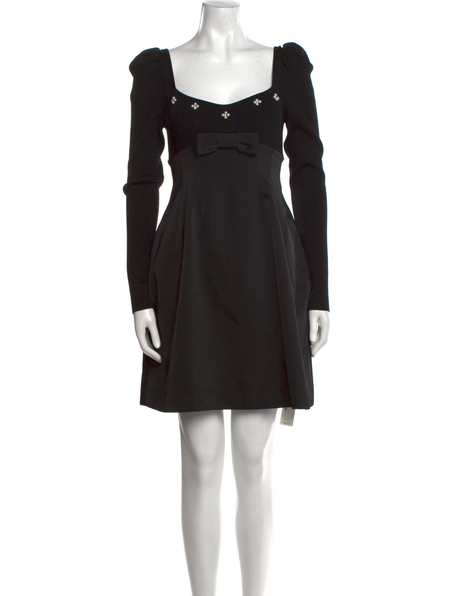 Ming Ma Square Neckline Mini Dress