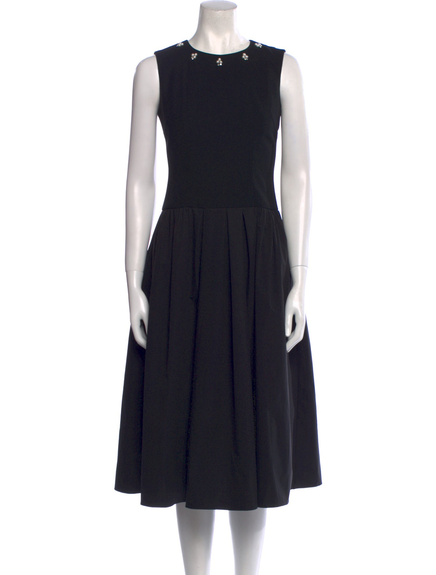 Ming Ma Crew Neck Midi Length Dress