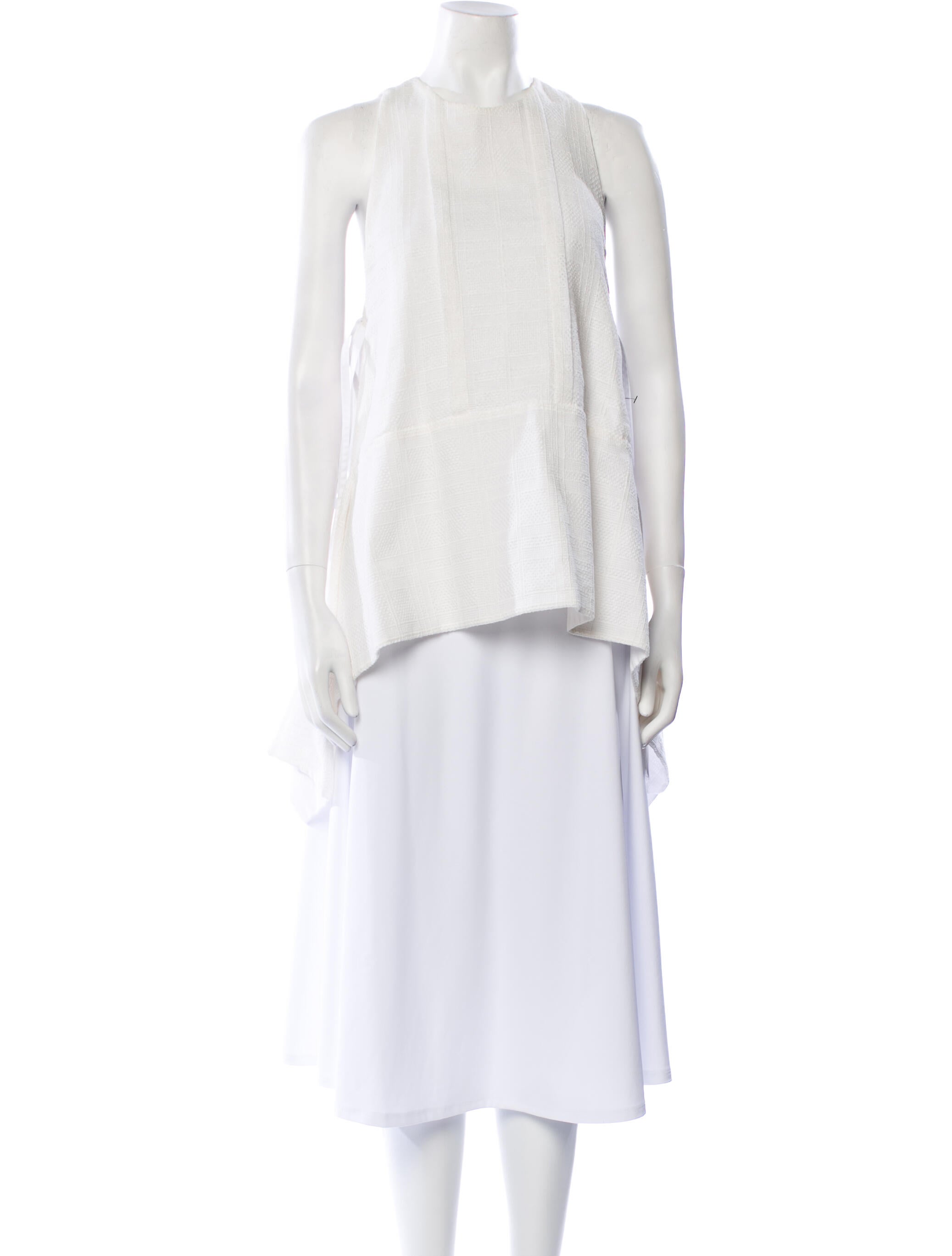 Minjukim Crew Neck Sleeveless Tunic