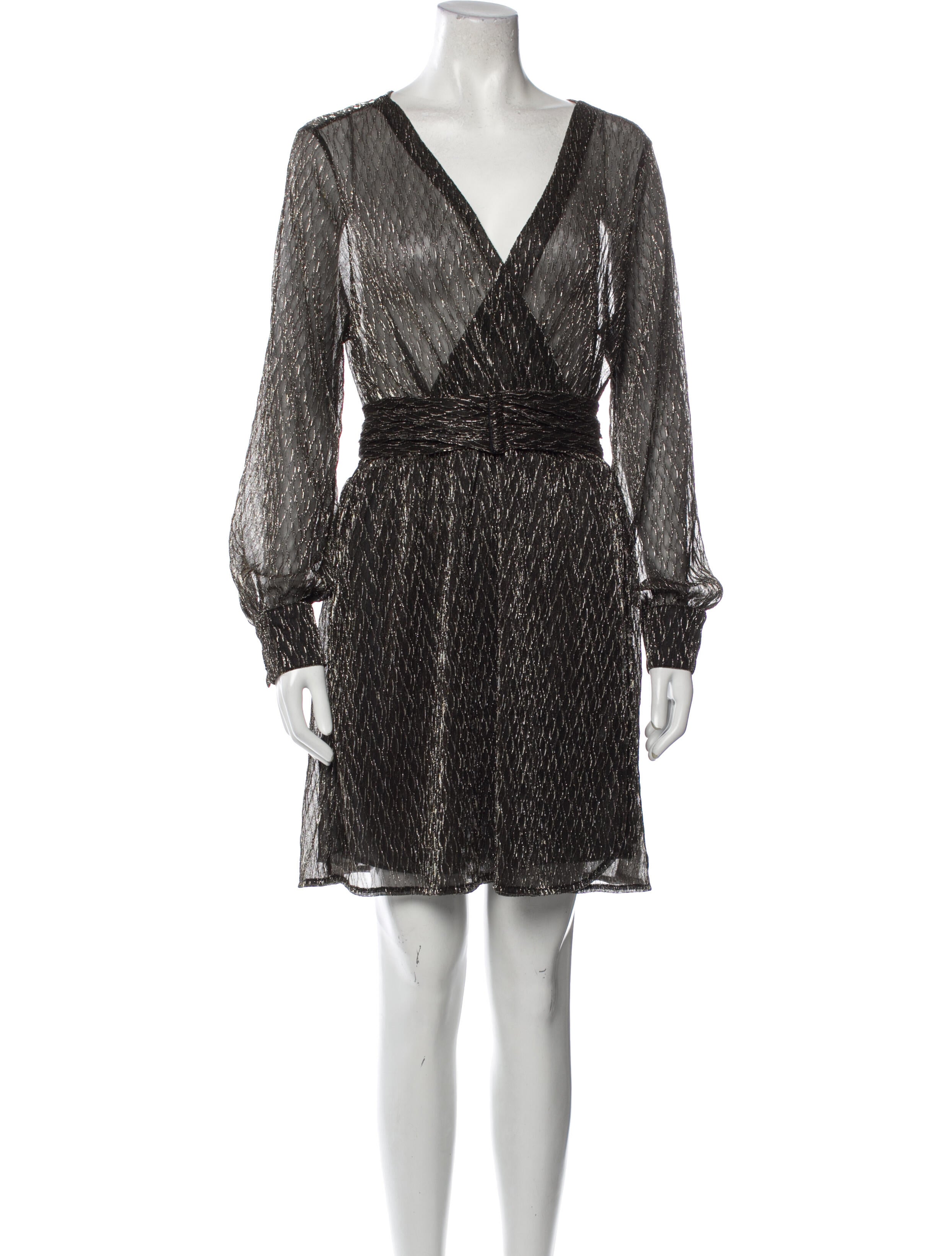 Momoni V-Neck Mini Dress