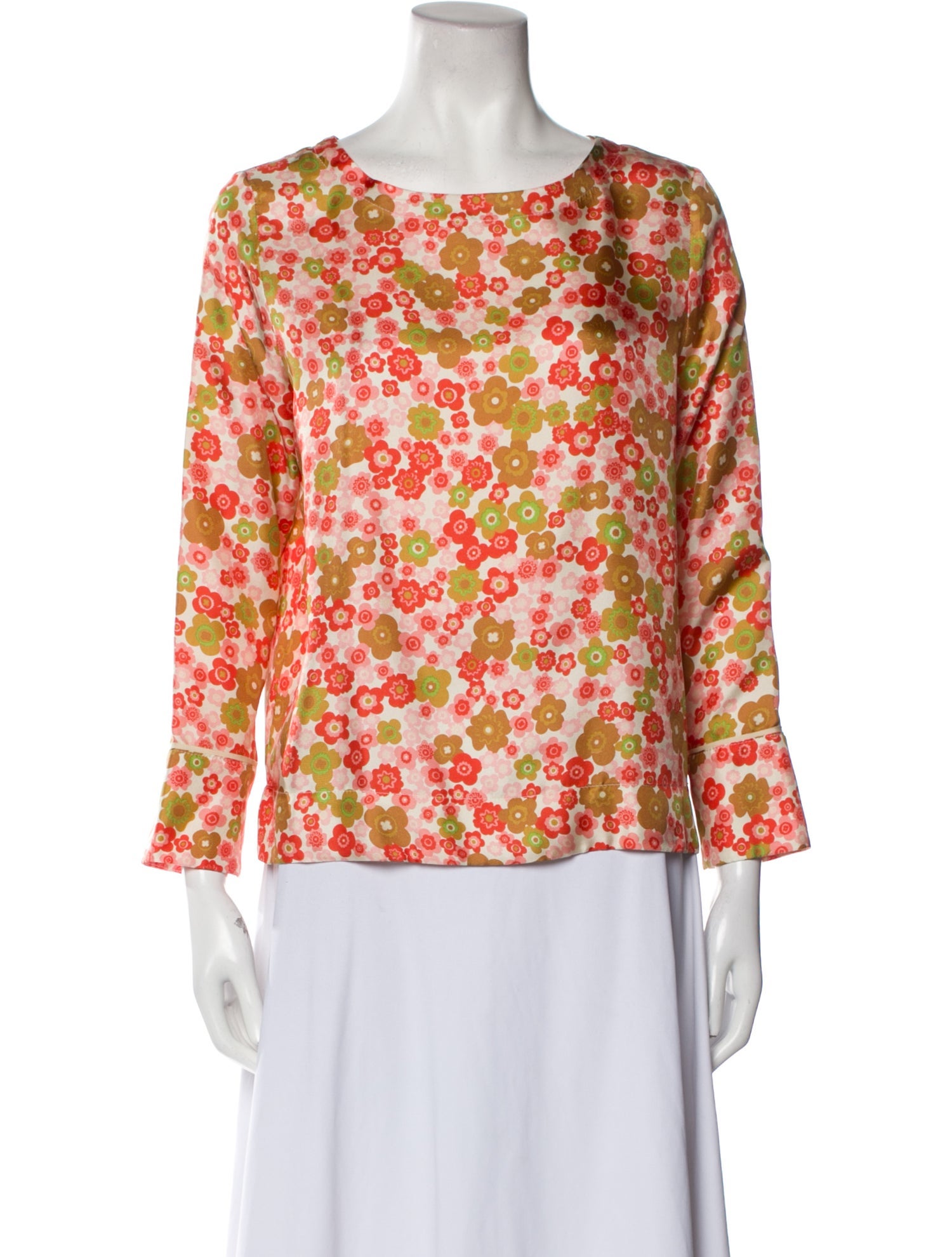 Momoni Virgin Wool Floral Print Blouse