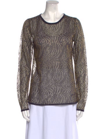 Momoni Knitwear Printed Scoop Neck Sweater M