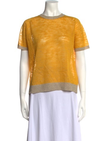 Momoni Tops Striped Crew Neck Top S