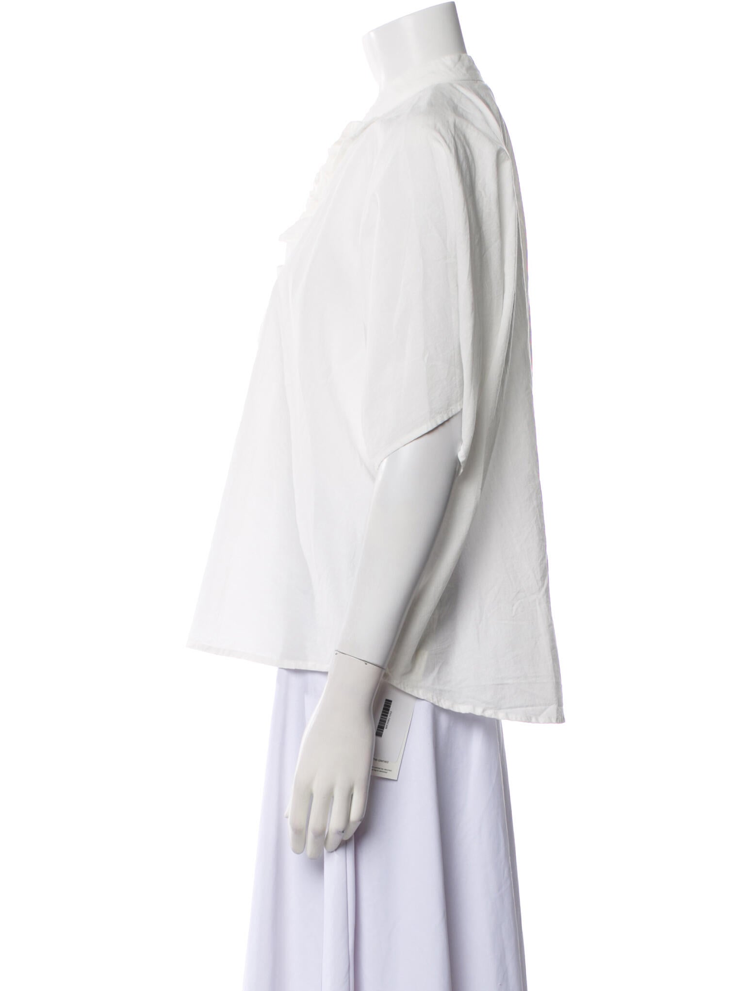 Momoni Mock Neck Three-Quarter Sleeve Button-Up Top w/ Tags