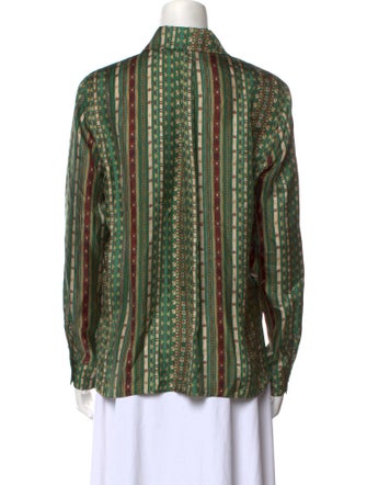 Momoni Silk Printed Button-Up Top