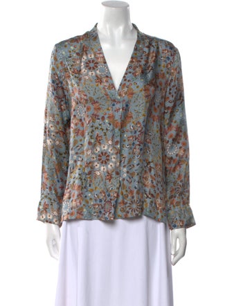 Momoni Silk Floral Print Blouse