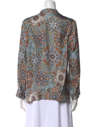 Momoni Silk Floral Print Blouse