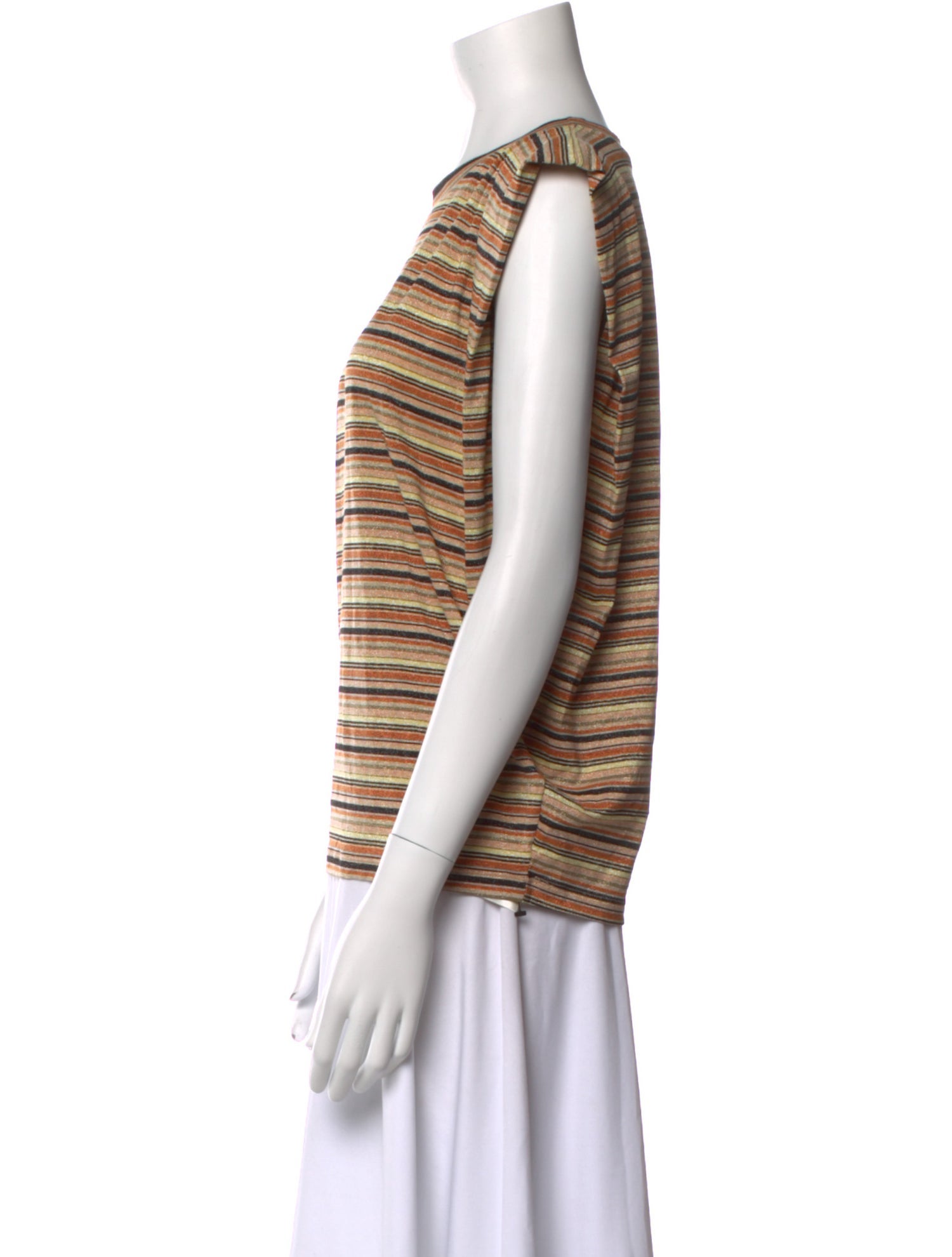 Momoni Striped Scoop Neck Top w/ Tags