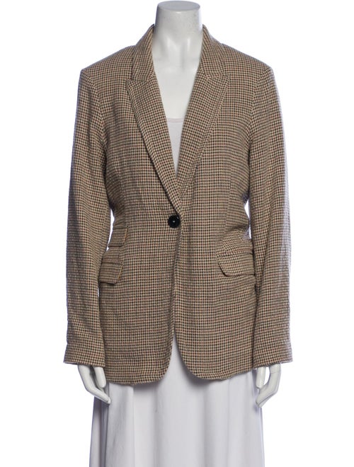 Momoni Wool Houndstooth Print Blazer