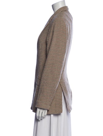 Momoni Wool Houndstooth Print Blazer