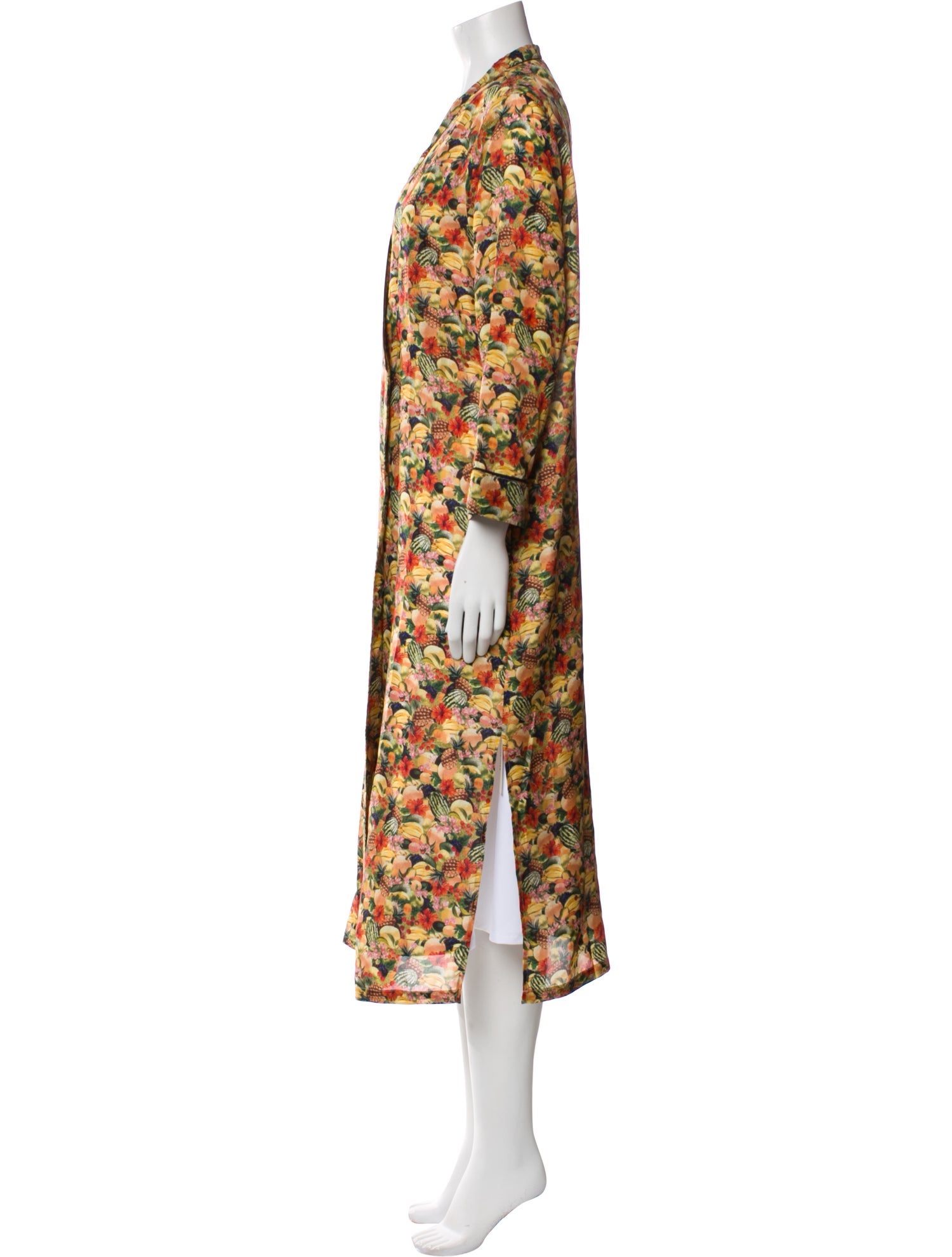 Momoni Silk Floral Print Robe