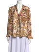 Momoni Silk Floral Print Blouse
