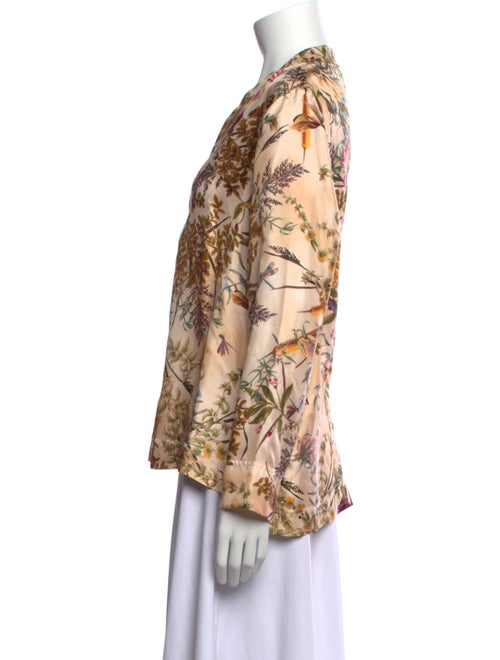 Momoni Silk Floral Print Blouse