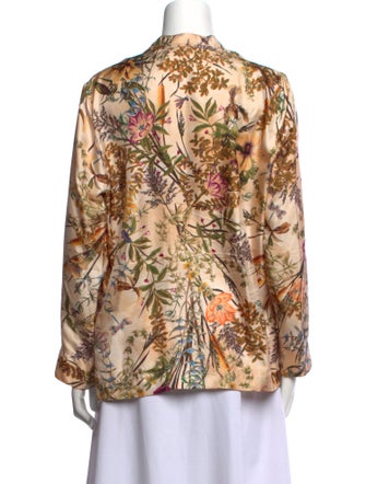 Momoni Silk Floral Print Blouse
