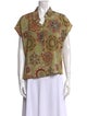 Momoni Silk Floral Print Blouse