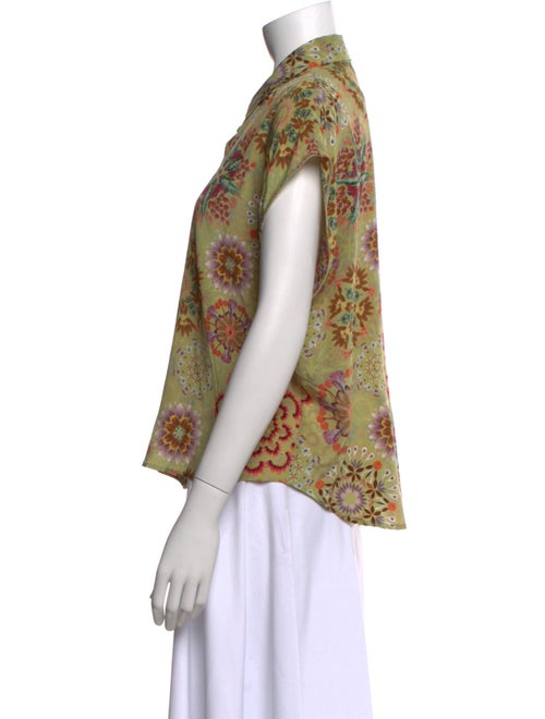 Momoni Silk Floral Print Blouse