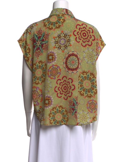 Momoni Silk Floral Print Blouse