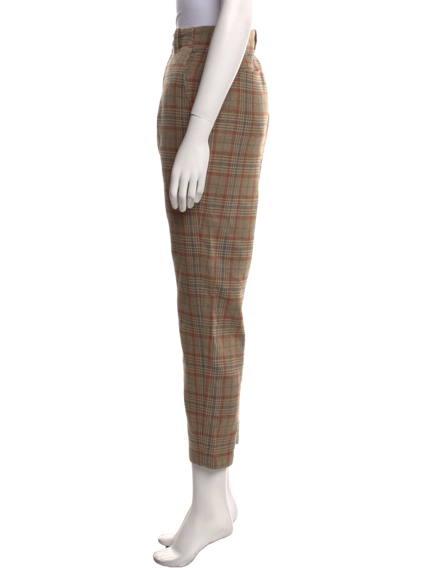 Momoni Plaid Print Straight Leg Pants w/ Tags