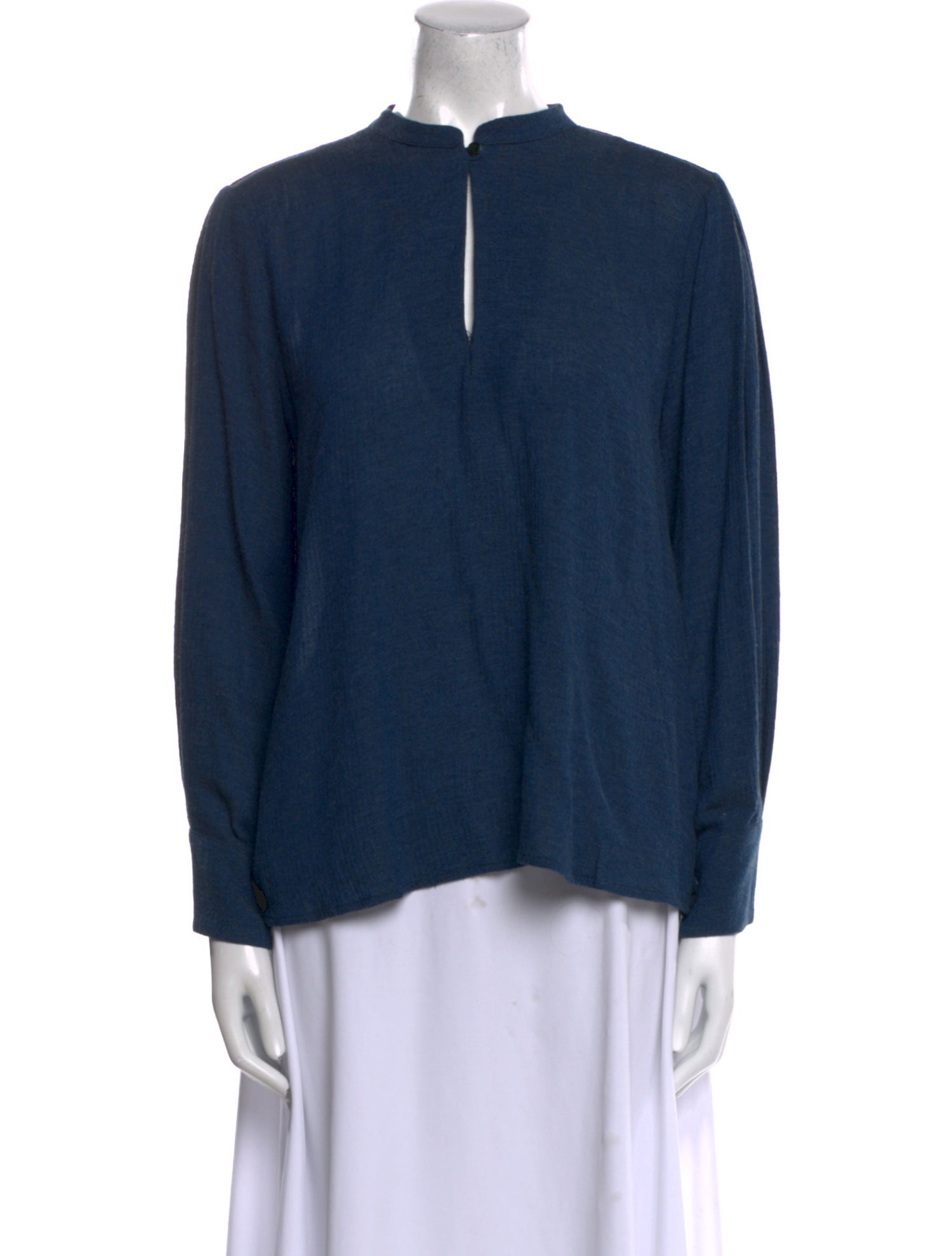 Momoni Mock Neck Long Sleeve Blouse