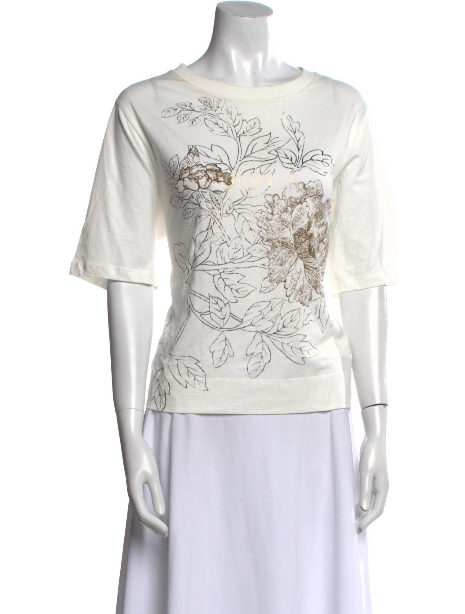 Momoni Graphic Print Bateau Neckline T-Shirt