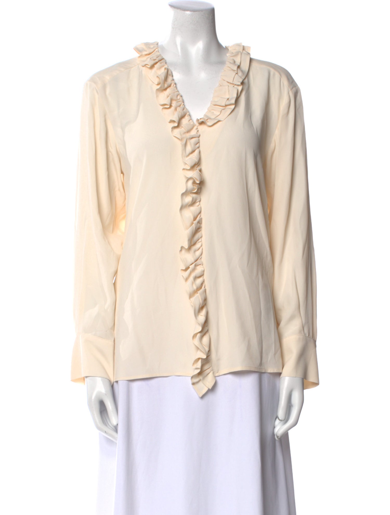 Momoni V-Neck Long Sleeve Blouse