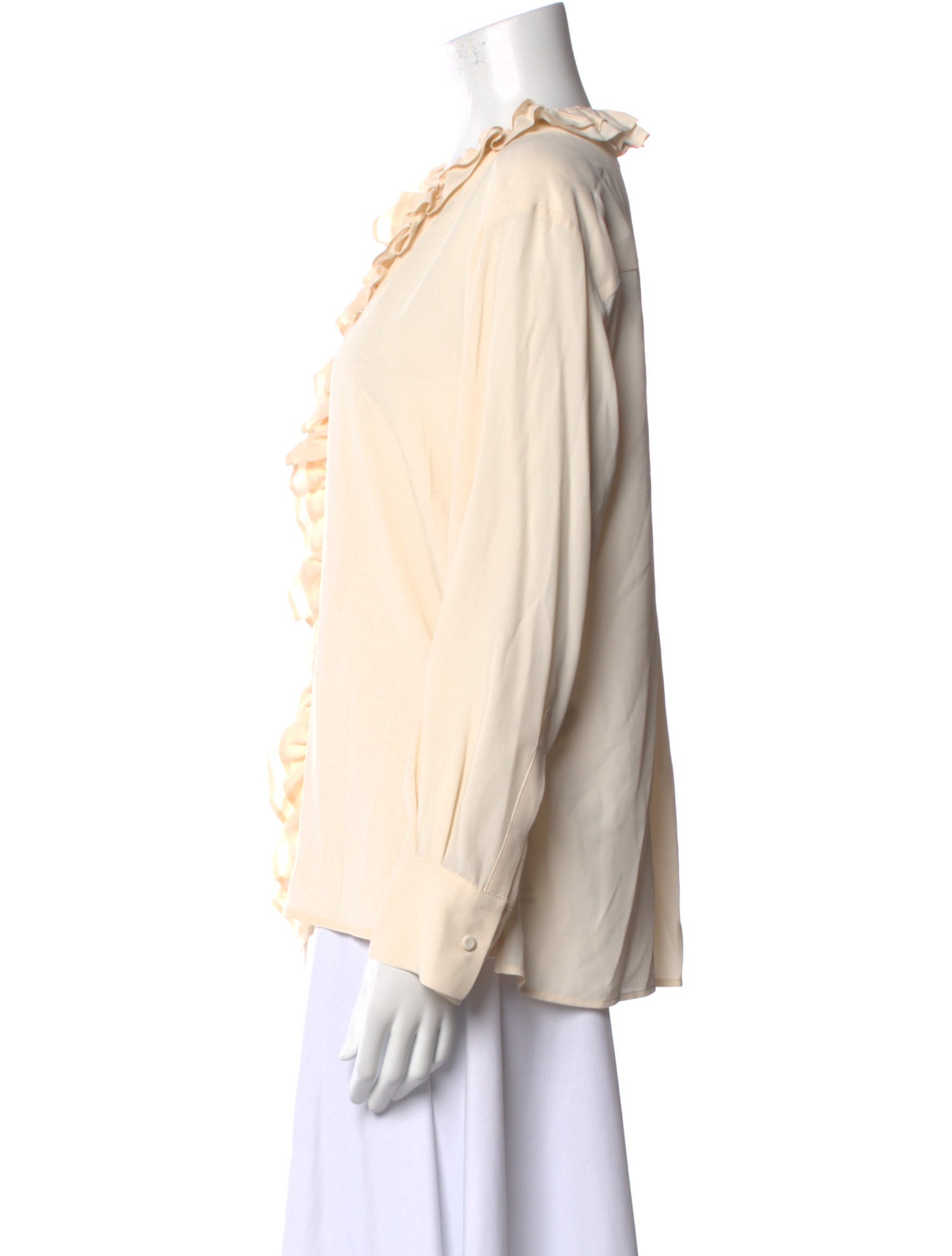 Momoni V-Neck Long Sleeve Blouse