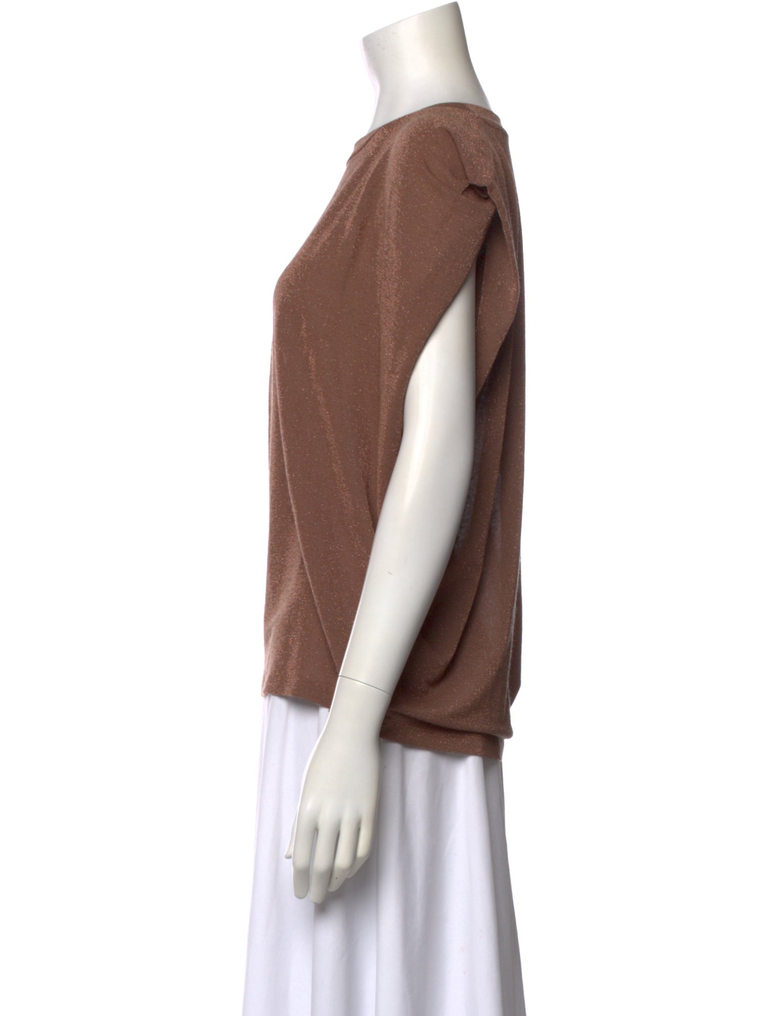 Momoni Bateau Neckline Short Sleeve Top